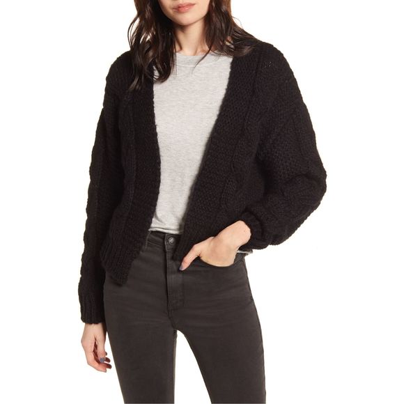 NWT Kirious Open Front Cable Knit Cardigan Sweater - Picture 1 of 11
